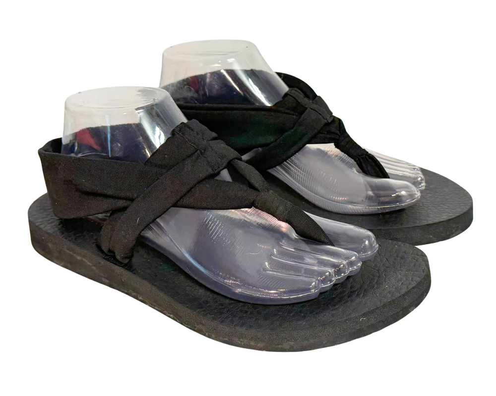 Skechers Sz 10 Meditation Studio Kicks Flip-Flop Sandals Comfy Yoga Foam Casual